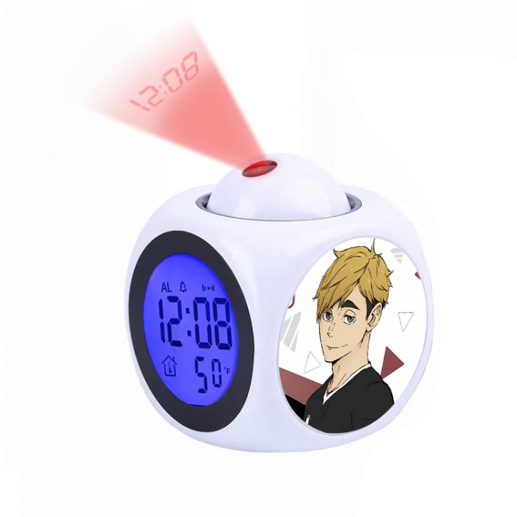 Haikyuu!! Anime projection alarm clock electronic clock 8x8x10cm