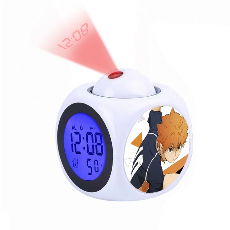 Haikyuu!! Anime projection alarm clock electronic clock 8x8x10cm