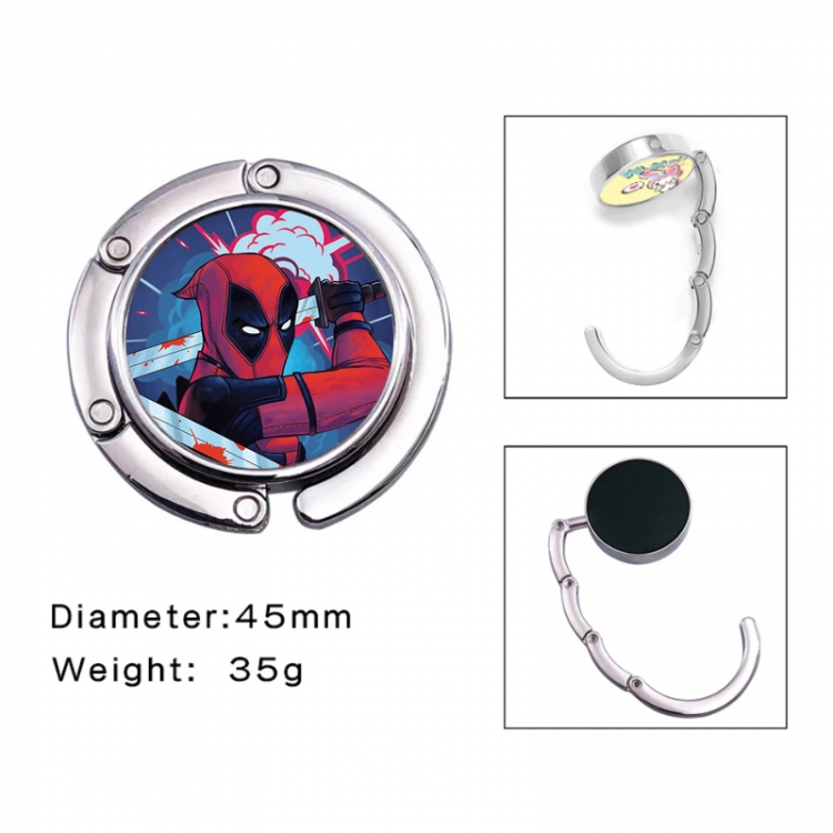 Deadpool Anime folding bag hanger table edge bag hook 45mm