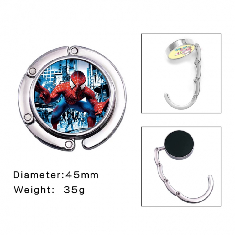 Spiderman Anime folding bag hanger table edge bag hook 45mm