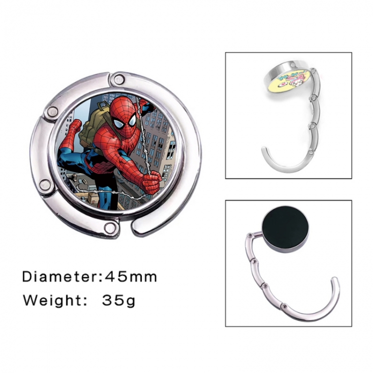 Spiderman Anime folding bag hanger table edge bag hook 45mm