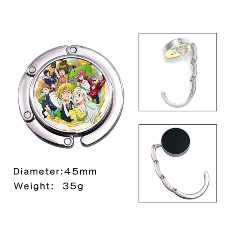 The Seven Deadly Sins Anime folding bag hanger table edge bag hook 45mm