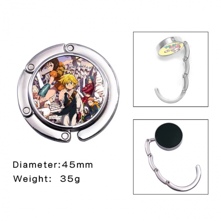 The Seven Deadly Sins Anime folding bag hanger table edge bag hook 45mm