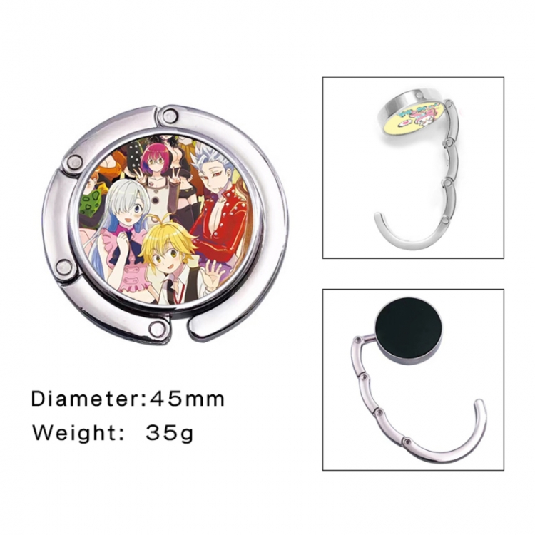 The Seven Deadly Sins Anime folding bag hanger table edge bag hook 45mm