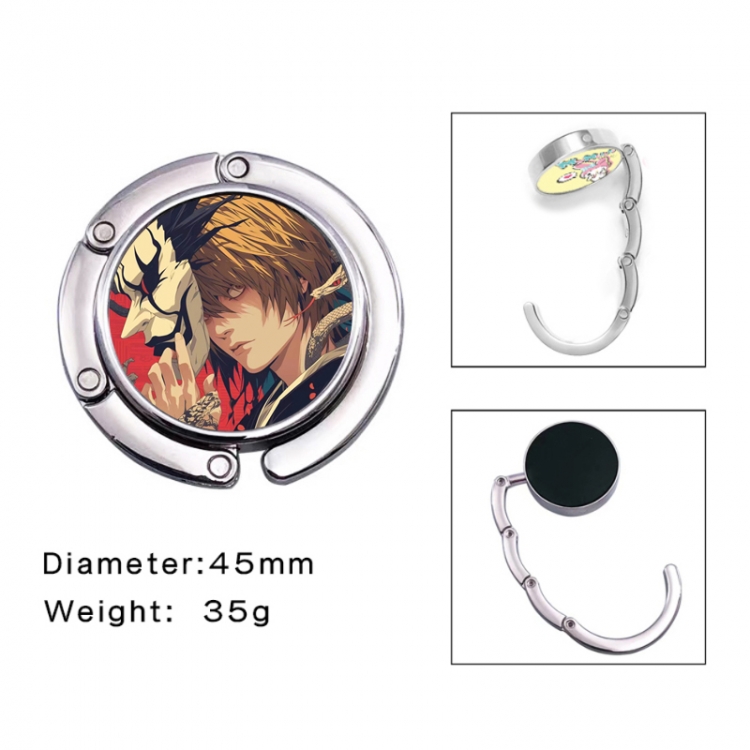 Death note Anime folding bag hanger table edge bag hook 45mm