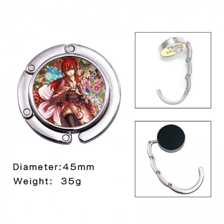 Fairy tail Anime folding bag hanger table edge bag hook 45mm