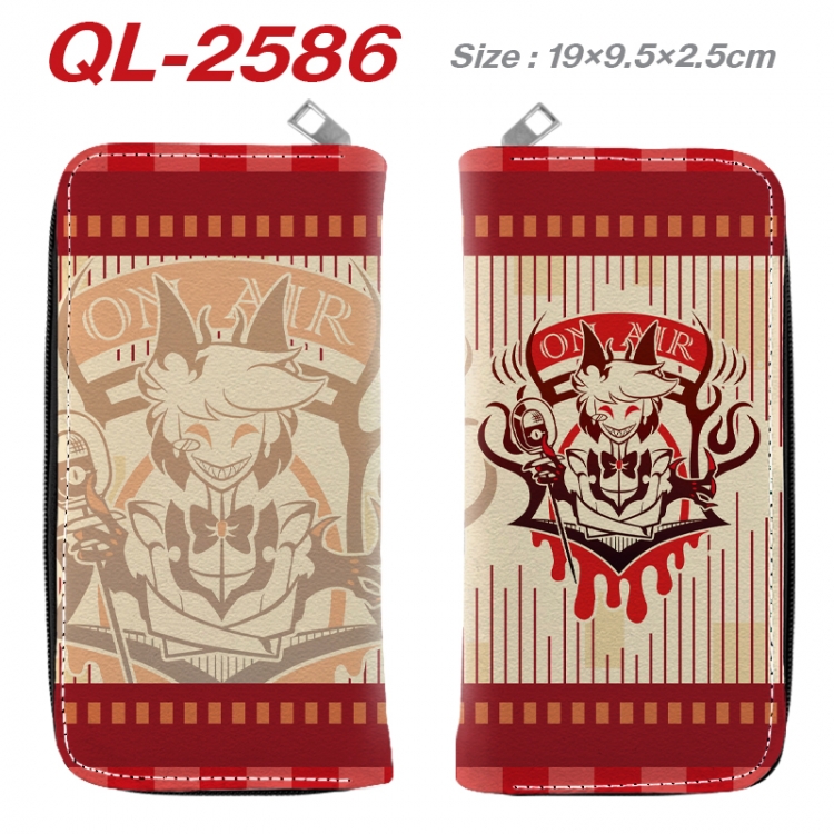 Hazbin Hotel Anime peripheral PU leather full-color long zippered wallet 19.5x9.5x2.5cm