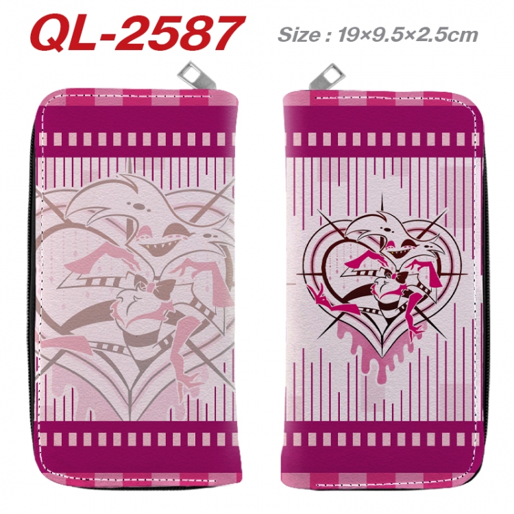 Hazbin Hotel Anime peripheral PU leather full-color long zippered wallet 19.5x9.5x2.5cm