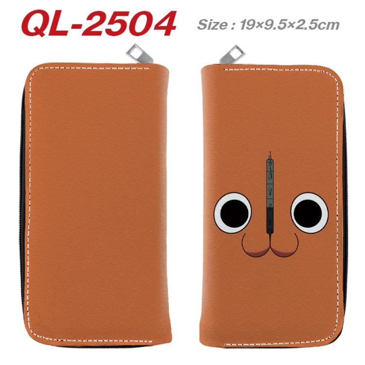  Chainsawman Anime peripheral PU leather full-color long zippered wallet 19.5x9.5x2.5cm