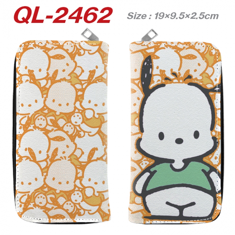 sanrio Anime peripheral PU leather full-color long zippered wallet 19.5x9.5x2.5cm