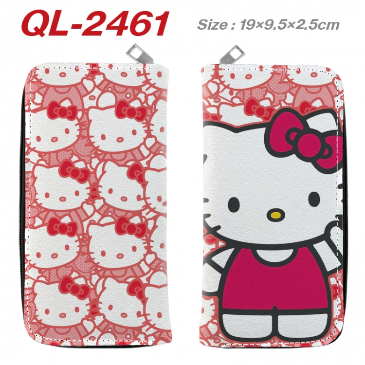 sanrio Anime peripheral PU leather full-color long zippered wallet 19.5x9.5x2.5cm