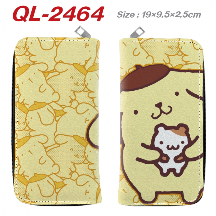 sanrio Anime peripheral PU leather full-color long zippered wallet 19.5x9.5x2.5cm