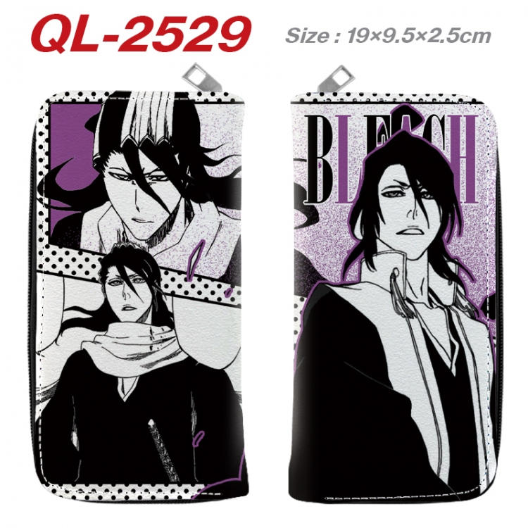 Bleach Anime peripheral PU leather full-color long zippered wallet 19.5x9.5x2.5cm