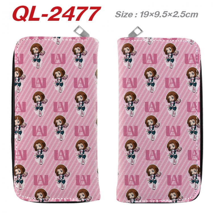 My Hero Academia Anime peripheral PU leather full-color long zippered wallet 19.5x9.5x2.5cm