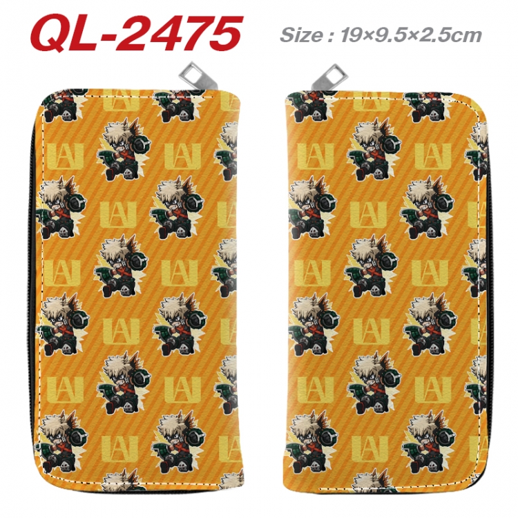 My Hero Academia Anime peripheral PU leather full-color long zippered wallet 19.5x9.5x2.5cm