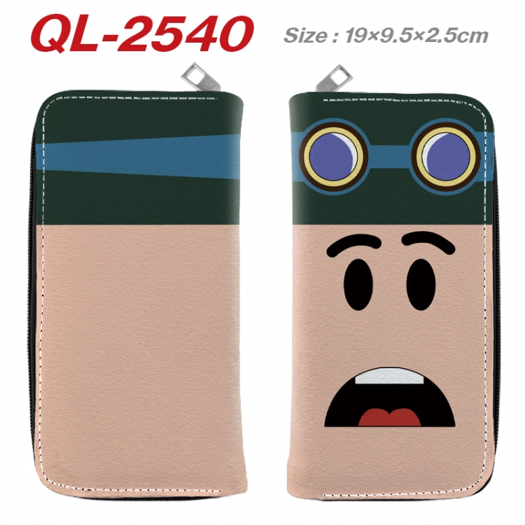 Roblox Anime peripheral PU leather full-color long zippered wallet 19.5x9.5x2.5cm