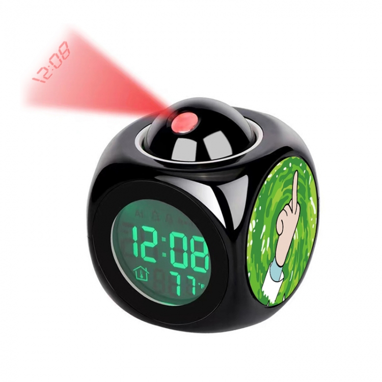 Rick and Morty Anime projection alarm clock electronic clock 8x8x10cm