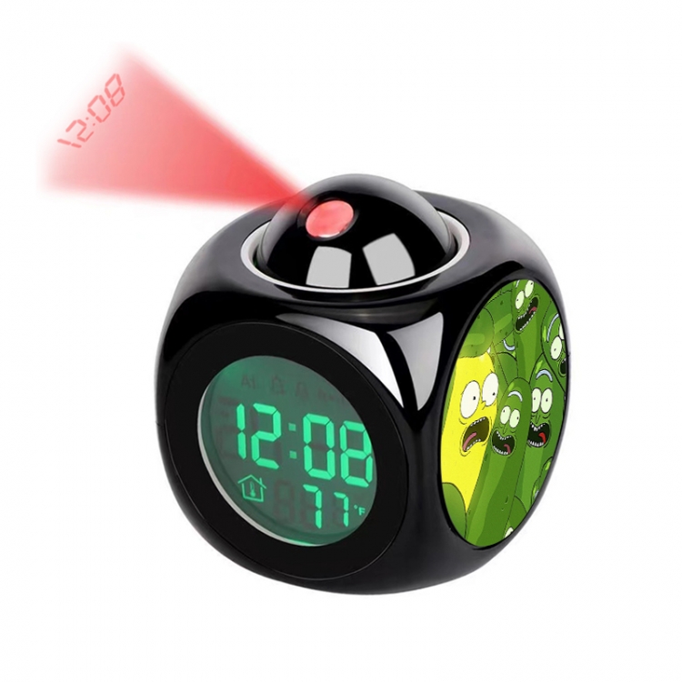 Rick and Morty Anime projection alarm clock electronic clock 8x8x10cm