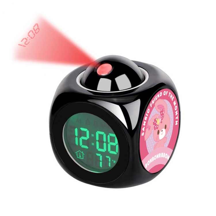 sanrio Anime projection alarm clock electronic clock 8x8x10cm