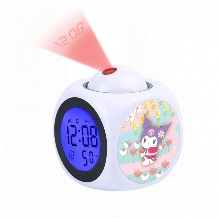 sanrio Anime projection alarm clock electronic clock 8x8x10cm