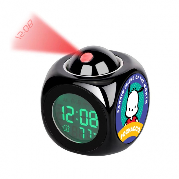 sanrio Anime projection alarm clock electronic clock 8x8x10cm