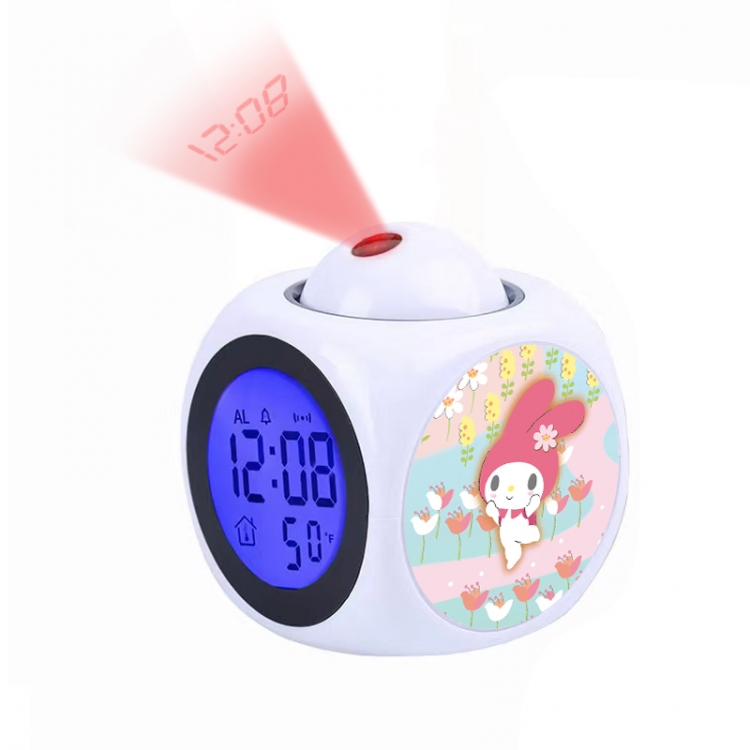 sanrio Anime projection alarm clock electronic clock 8x8x10cm