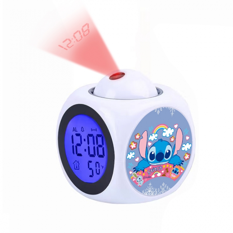 Lilo & Stitch Anime projection alarm clock electronic clock 8x8x10cm