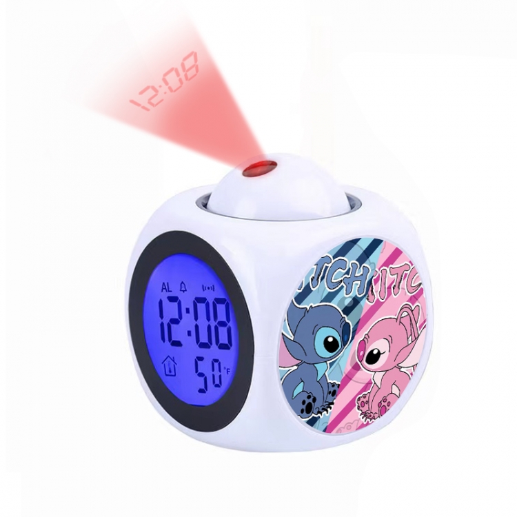 Lilo & Stitch Anime projection alarm clock electronic clock 8x8x10cm