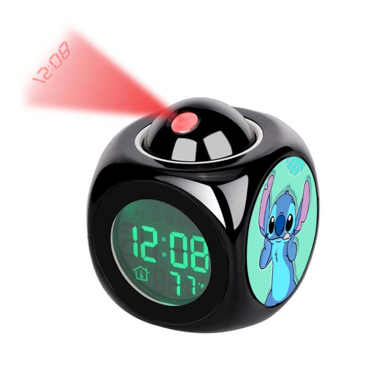 Lilo & Stitch Anime projection alarm clock electronic clock 8x8x10cm