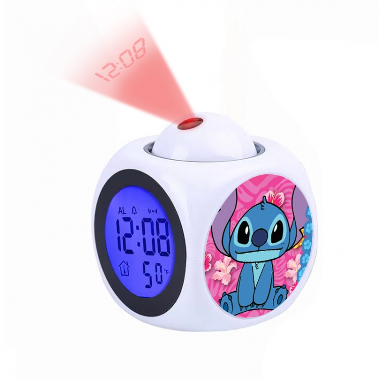 Lilo & Stitch Anime projection alarm clock electronic clock 8x8x10cm