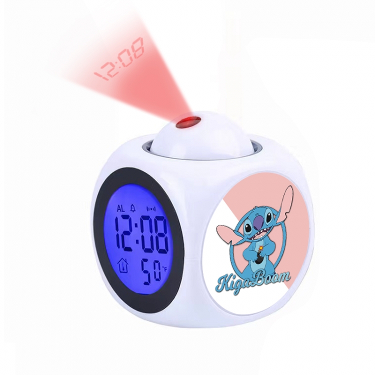 Lilo & Stitch Anime projection alarm clock electronic clock 8x8x10cm