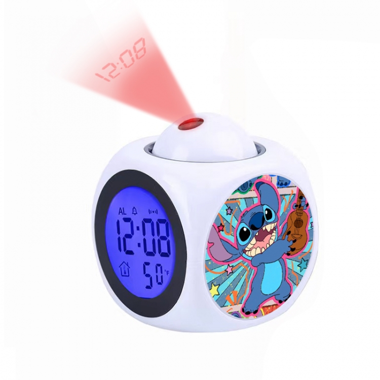 Lilo & Stitch Anime projection alarm clock electronic clock 8x8x10cm