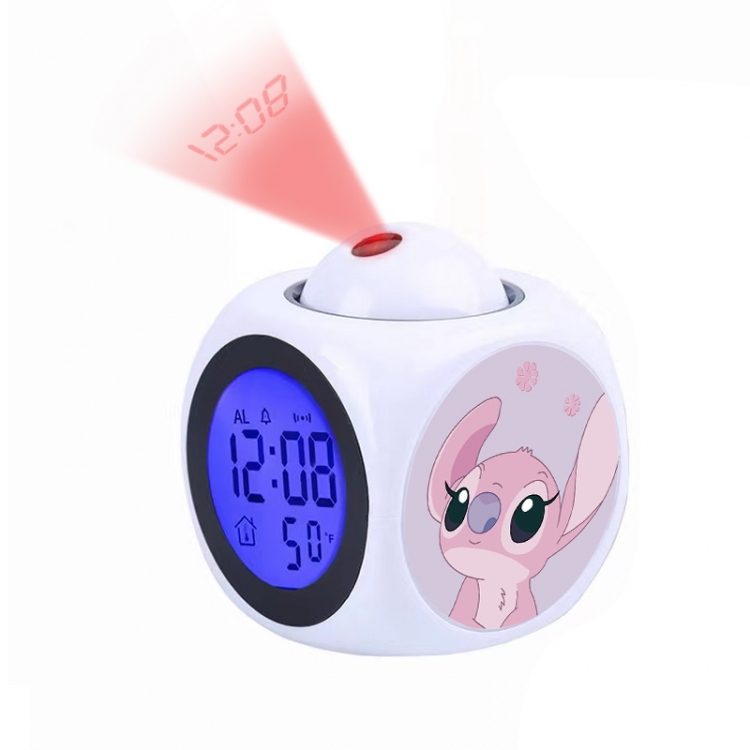 Lilo & Stitch Anime projection alarm clock electronic clock 8x8x10cm