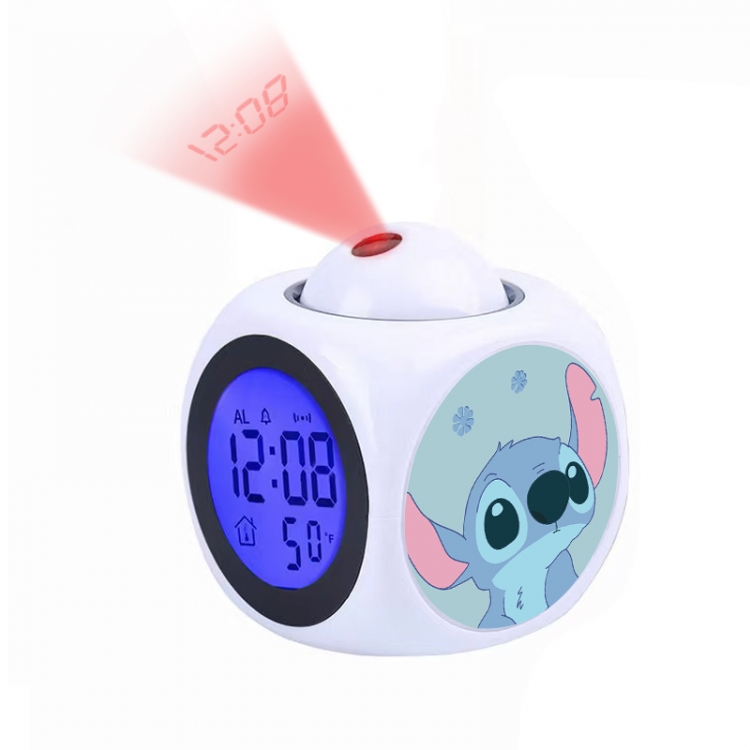 Lilo & Stitch Anime projection alarm clock electronic clock 8x8x10cm