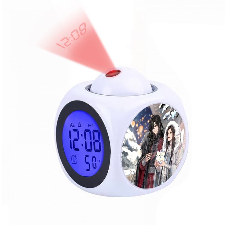 Heavenly Official Blessing Anime projection alarm clock electronic clock 8x8x10cm