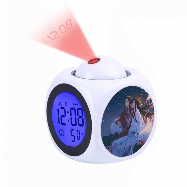 Heavenly Official Blessing Anime projection alarm clock electronic clock 8x8x10cm