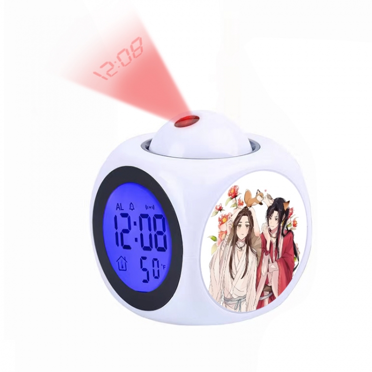 Heavenly Official Blessing Anime projection alarm clock electronic clock 8x8x10cm