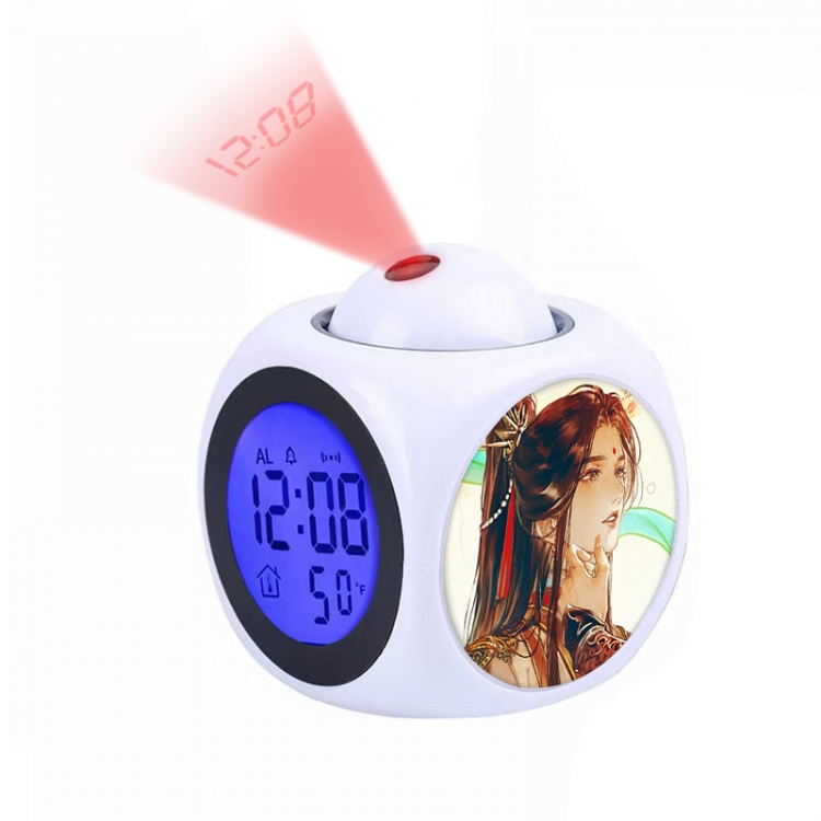 Heavenly Official Blessing Anime projection alarm clock electronic clock 8x8x10cm