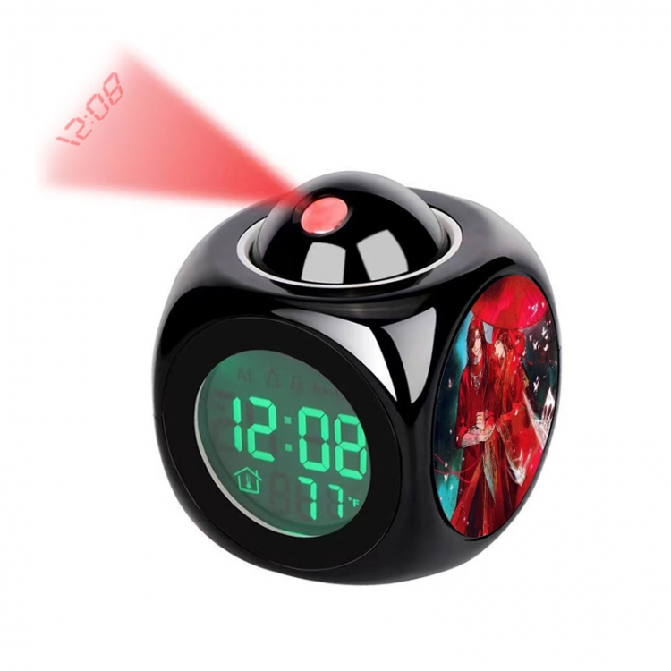 Heavenly Official Blessing Anime projection alarm clock electronic clock 8x8x10cm