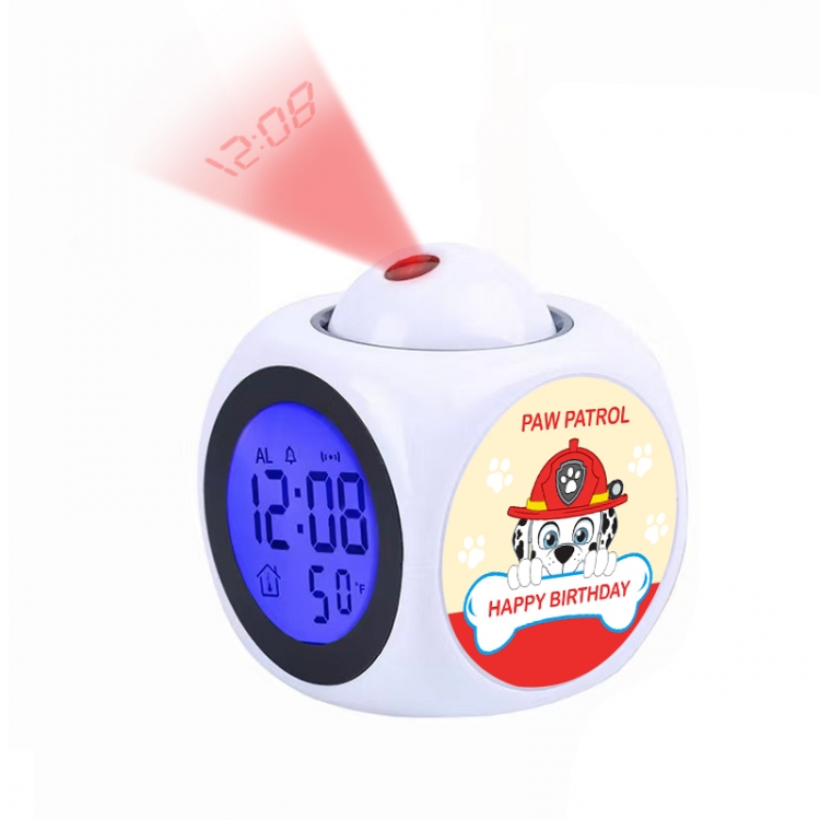 PAW Patrol Anime projection alarm clock electronic clock 8x8x10cm