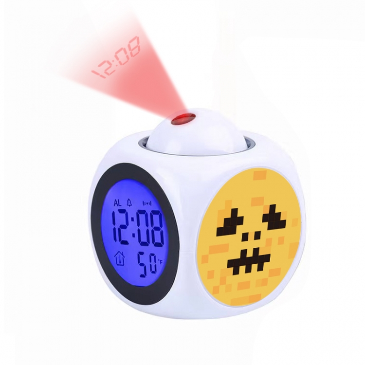 Minecraft Anime projection alarm clock electronic clock 8x8x10cm