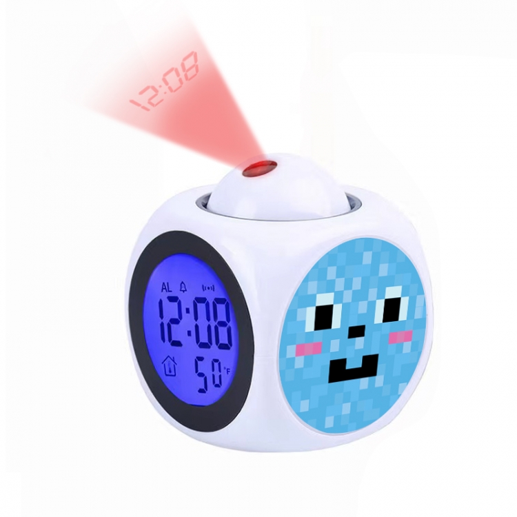 Minecraft Anime projection alarm clock electronic clock 8x8x10cm