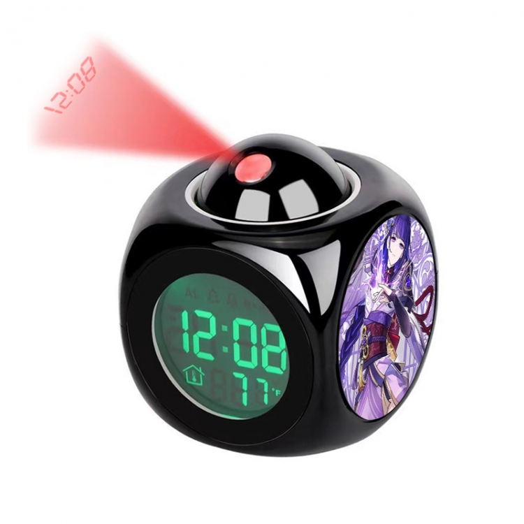 Genshin Impact Anime projection alarm clock electronic clock 8x8x10cm