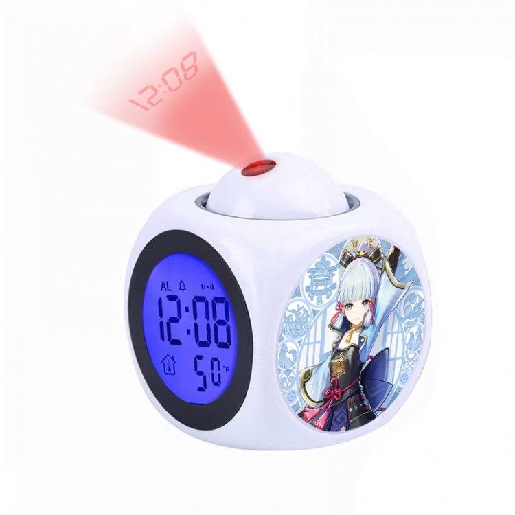 Genshin Impact Anime projection alarm clock electronic clock 8x8x10cm