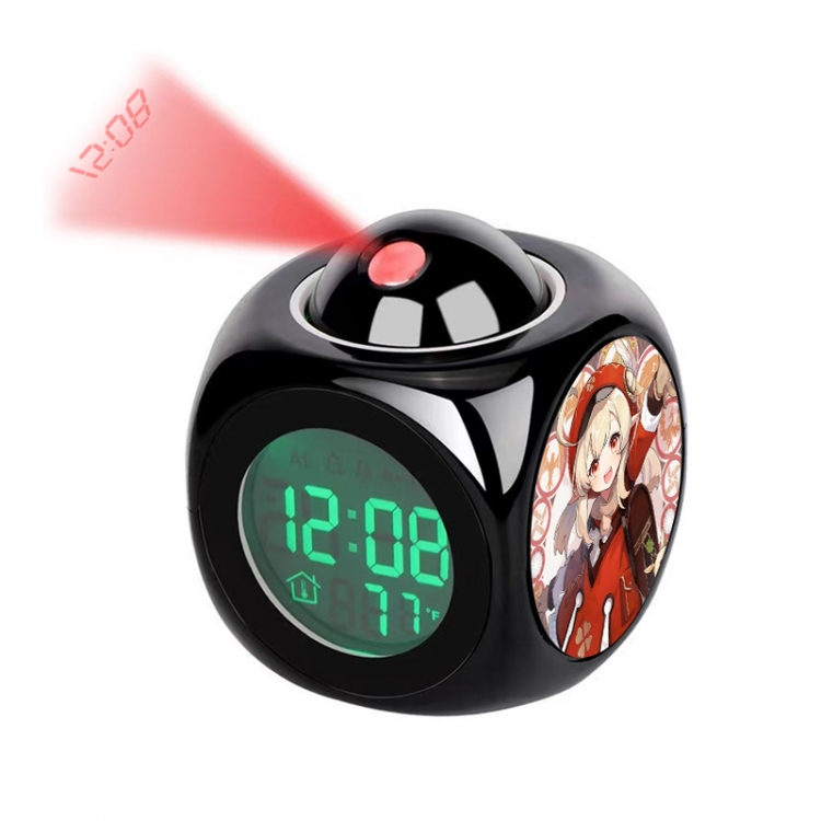 Genshin Impact Anime projection alarm clock electronic clock 8x8x10cm