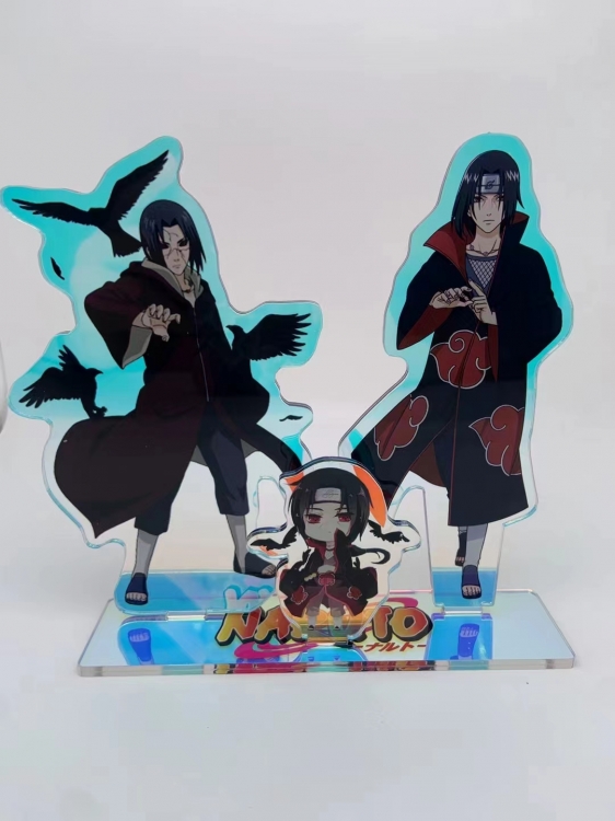 Naruto Sandwich acrylic rainbow effect triple insertion acrylic Standing Plates 15cm 15cm 6cm