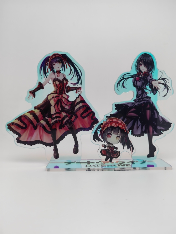 Date-A-Live Sandwich acrylic rainbow effect triple insertion acrylic Standing Plates 15cm 15cm 6cm