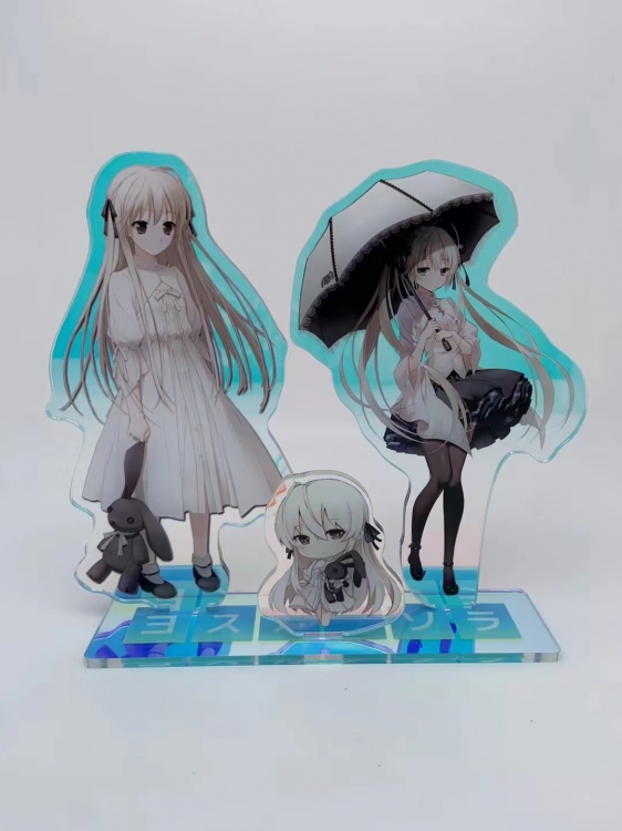 Yosuga no Sora Sandwich acrylic rainbow effect triple insertion acrylic Standing Plates 15cm 15cm 6cm