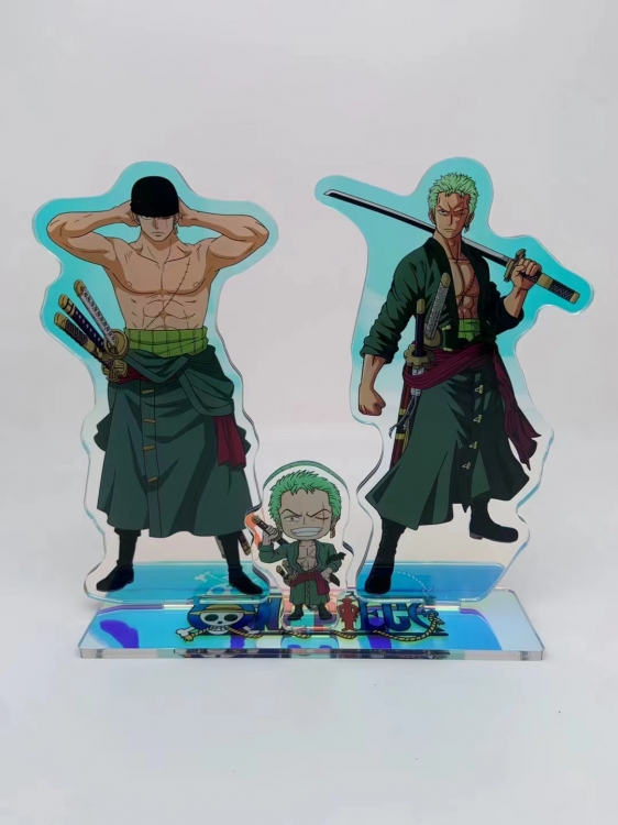 One Piece Sandwich acrylic rainbow effect triple insertion acrylic Standing Plates 15cm 15cm 6cm