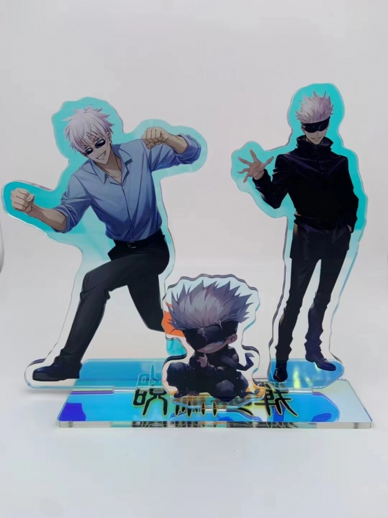 Jujutsu Kaisen Sandwich acrylic rainbow effect triple insertion acrylic Standing Plates 15cm 15cm 6cm